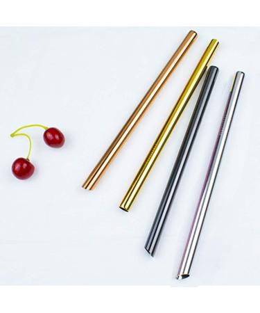 Reusable Stainless Steel Drinking Straws - Extra Wide Straws Fat Straws Smoothie/Bubble Tea/Milkshakes Straws with Cleaning Brush & Carry Bag 12mm/0.5" (Multicolour) - Buy Online on GoSupps.com