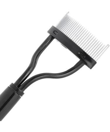 kawehiop Eyelash Brush Lash Comb Black Pink Arc Designed Premium Cosmetic Brushes Tool Stainless Steel Makeup Tools with Protective Shell black - Buy Online on GoSupps.com