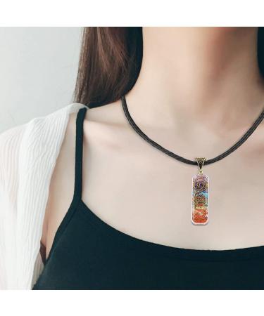 Tofbs Chakra Crystal Pendant Necklace & Bracelet Set | Reiki Healing Jewelry for Men & Women | Positive Energy & Balance for Yoga & Meditation - Buy Online on GoSupps.com