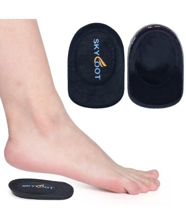 Skyfoot Gel Heel Cups for Plantar Fasciitis  Heel Cushions for Heel Pain Relief  1/4 Shoe Inserts for Leg Length Discrepancy (L: Women 9.5-13.5 | Men 7-13)