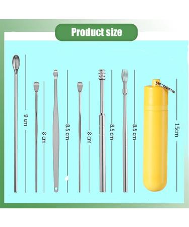 2024 Upgrade Earwax Cleaner Tool Set - Stainless Steel Ear Wax Removal Kit for Men & Women - Portable Household Cleaner - Buy Online on GoSupps.com