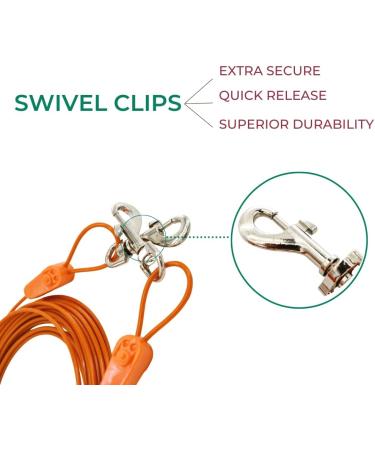 IntellileaSh 12.4m Mooring Cable for Dogs | Strong Safe Durable Tension Belts for Small Dogs up to 56.7 kg | Weather-Resistant Galvanized Aircraft Cables - Buy Online on GoSupps.com