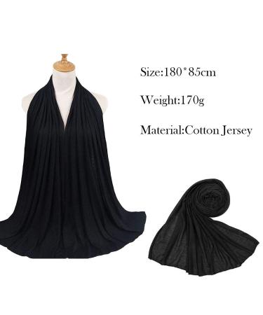 Youme Stretch Jersey Turban Head Wrap for Women - Soft, Breathable Scarf in Black, Navy Blue, Red - Buy Online on GoSupps.com