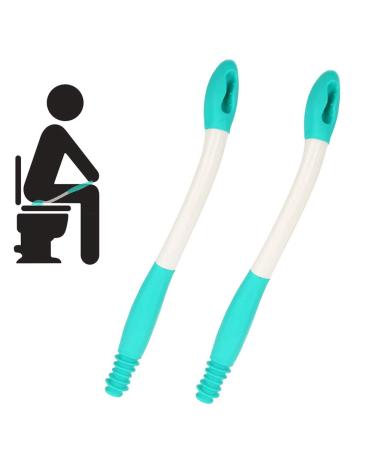 Self-Assist Toilet Mobility Aid Self Wipe Assist Tissue Holder Tool Long Reach Toilet Tissue Grip Motion Assistance Supplies 2 Pack