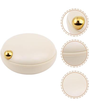 Garneck Travel Pill Organizer - Portable Daily Pill Case for Outdoor Travel - Warm Porcelain White - Buy Online on GoSupps.com
