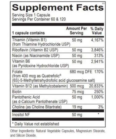 Ortho Molecular Methyl B Complex 120 Capsules - Supports Methylation and Energy Production - Buy Online on GoSupps.com