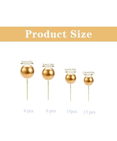 Ball Cake Topper 40 Pack Round Gold Cupcake Toppers Decorations Mini Cake Topper Foam Ball Cake Picks for Weddings Birthdays Parties Fruit Picks Food Picks - Buy Online on GoSupps.com