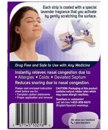 Breathe Right Lavender Scent Nasal Strips - 26 Count (4 Pack) - Buy Online on GoSupps.com