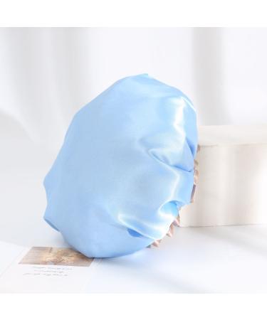 AHENOD Reusable Waterproof Shower Caps for Women - 3 Pack with Double Layers for Hair Protection - EVA Material - 3 Colors - Buy Online on GoSupps.com