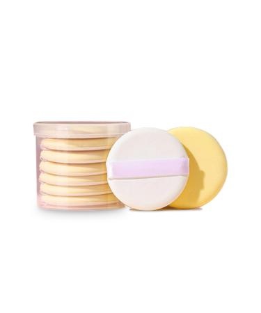 Powdering round round 7 pieces make-up Puffs Powers Pads Air Cushion Washes Foundation with straps washable powder tacers with a large face for loose powder cosmetics soft sponge powder puffs sandrosa