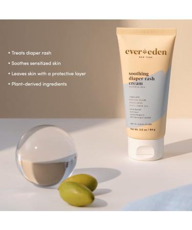 Evereden Soothing Diaper Rash Cream 3.0 oz - Clean, Unscented & Natural | Non-toxic, Organic, Fragrance Free - Buy Online on GoSupps.com