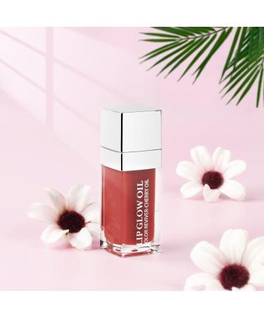 AOOWU Tinted Plumping Lip Oil - Long-Lasting Moisturizing Lip Gloss for Women - Rose Bean Paste Powder Shade - Buy Online on GoSupps.com