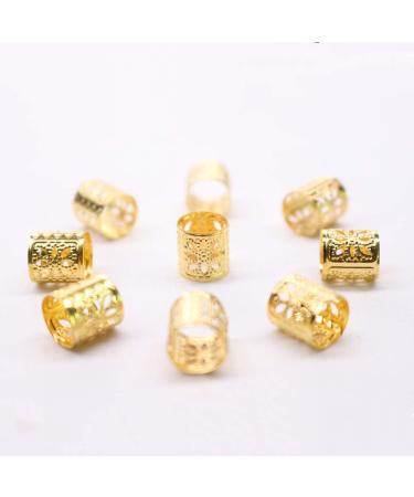 50 Pieces Gold Aluminum Dreadlocks Beads - Metal Hair Decoration & DIY Braiding Accessories - Buy Online on GoSupps.com