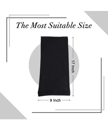 Leeven 2-Piece Wide Elastic Dreadlock Headband and Cap Set - Black | Full Cover Hair Stocking for Sleep | Long Braid Cap for Locs and Braids - Buy Online on GoSupps.com