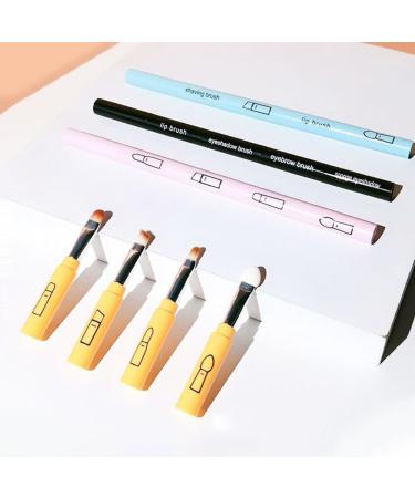4-in-1 Eye Makeup Brush Set - Eyeshadow Concealer Eyebrow & Foundation - Portable Travel Kit with Carrying Bag - Buy Online on GoSupps.com