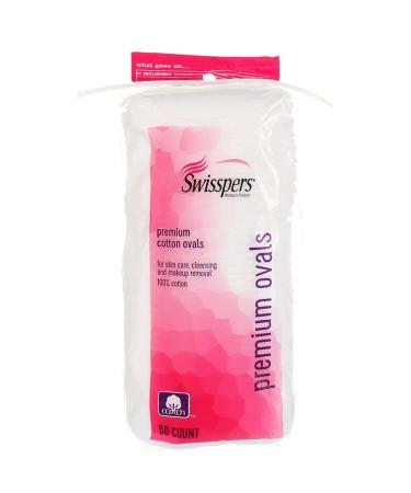 Swisspers Cotton Ovals 50-Count (3-pack) - Soft Facial Cleansing Pads - Buy Online on GoSupps.com