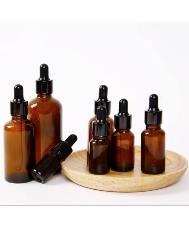 12 Pack 20 ml Empty Bernstein Glass Essential Oil Bottles with Glass Pipettes - Ideal for Oils & Liquids - Buy Online on GoSupps.com