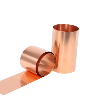 HJYPDMJ Copper Strips Copper Foil Coils Copper Sheet Metal Foils Widely Used In Building Decoration Industry For Heat Conduction(Size:0.4x200x1000mm)