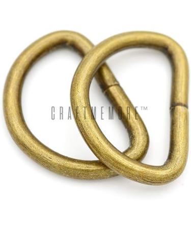 CRAFTMEMORE D-Ring Findings 5/8  3/4 & 1 Inch Metal Non Welded D Rings for Belts Bags Lanyard Leathercraft Avail 4 Colors (3/4" x 20 Pack  Antique Brass) 3/4" x 20 pack Antique Brass - Buy Online on GoSupps.com