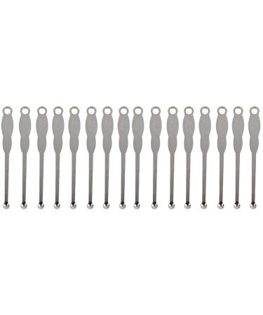 Stainless Steel Ear Spoon 200pcs Cleaner Remover Steel Wax Ear Home Spoon Portable Pick Scoop for Stainless Ear Pick Silver 6*0.6cm