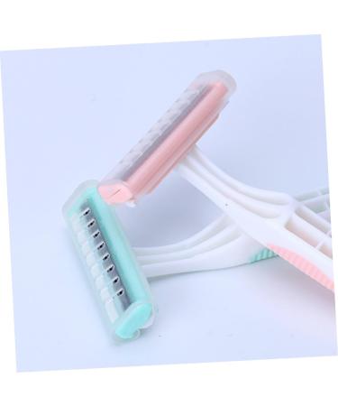 MUSISALY 4 Pieces Women Double Body Hair Shavers with Nonslip Handle Protective Pads Durable Razors for Armpits Legs Green Pink - Buy Online on GoSupps.com