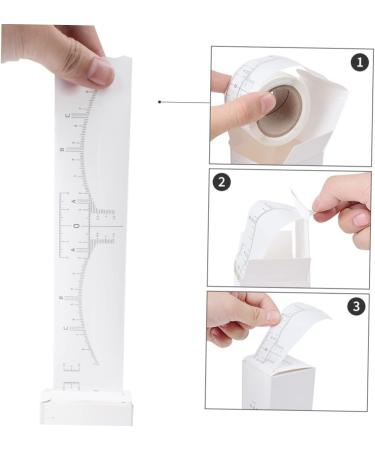  BIUDECO 1 Roll Eyebrow Ruler Tattoo Measuring Makeup Supplies Eyebrow Scale Ruler Eyebrow Makeup Ruler White Female Paper Escalator Disposable - Buy Online on GoSupps.com