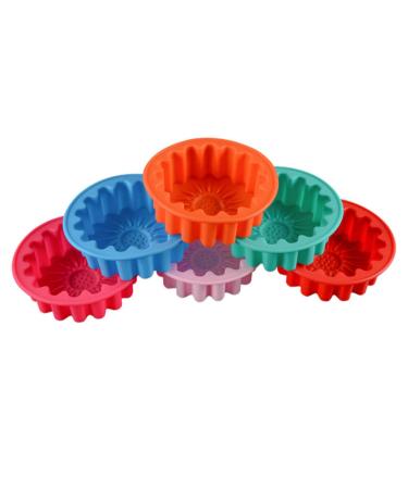OUNONA Cakesicles Mold Silicone Bakeware Muffin Candy Molds De para Gelatinas Flower Pattern Cake Mold Silicone Ice Cube Molds Silicone Candy Mold Chocolate Ice Cubes Self Made