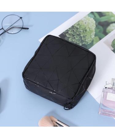 Portable Sanitary Napkin Storage Case - 2 Pieces Menstrual Pads & Cup for Teens & Women - Travel-Friendly Black Bag - Buy Online on GoSupps.com