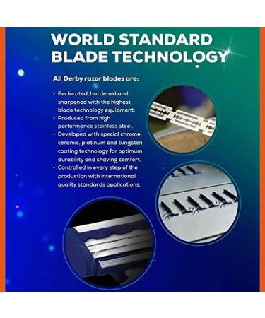 Derby Extra Razor Blades - 5 Pack for Traditional Safety Razors | International Shipping - Buy Online on GoSupps.com