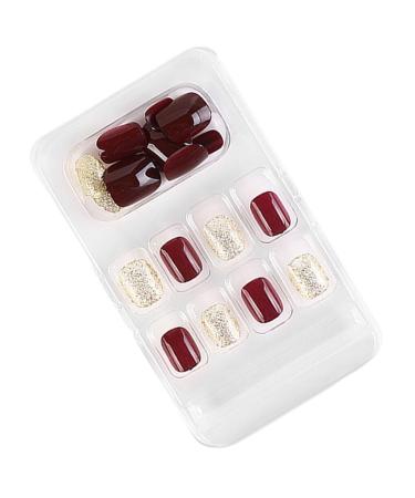 dijiusidy False Nail Fashionable Various Shapes Fingernail Full Coverage Strong Viscosity Adjustable Paster for Manicure Art 10 F741 10 1 count (Pack of 1)