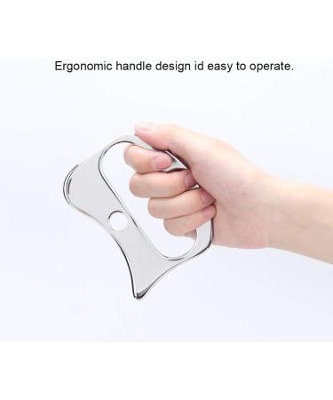 Verdant Touch Stainless Steel Gua Sha Massage Plate - Pain Relief Scraping Tool for Body Therapy - Buy Online on GoSupps.com