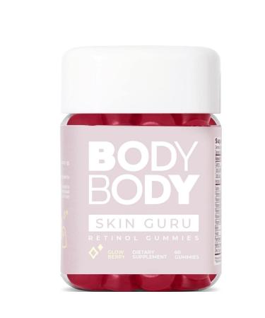 Body Body Skin Guru Gummy- for Healthy Skin Promotes Anti-Aging Clear Skin and Acne Reduction. 60 Count Berry Flavor Vitamin A Biotin Vitamin C Vitamin B12 and Zinc.