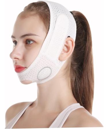 Angoily 1pc Cheek Band Slimmer Chin Lift Band Thin Masseter Chin Belt Double Chin Reducer White Woman The Face Graphene Printed Sheet Strap - Buy Online on GoSupps.com