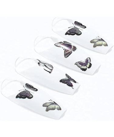 Coffin False Nails Press on Nails French Long Fake Nails Ballerina Acrylic Stick on Nails 24pcs for Women and Girls (Color : Pink Size : O) - Buy Online on GoSupps.com