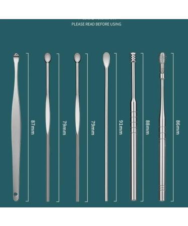 Portable Ear Cleaner Stainless Steel Ear Spoon Set Stainless Steel Ear Wax Remover Reusable Stainless Steel Ear Wax Remover Set Ear Wax Easily Removed Ideal for Personal and Home Use(6pcs-Opp) - Buy Online on GoSupps.com