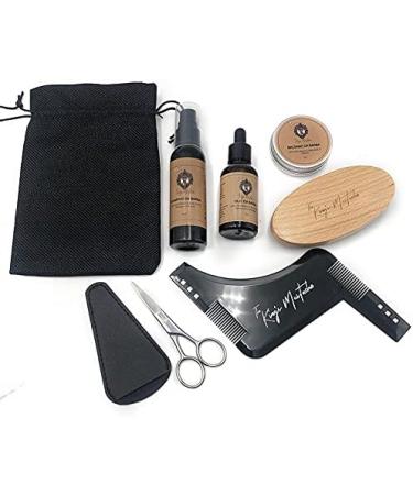 The King's Mustache Complete care set for beard beard 9 products 100 natural and organic - Buy Online on GoSupps.com