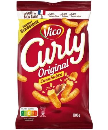  G n rique VICO CURLY Curly Peanut Puffed Chips 100 g Delicious Peanut Puffed Chips 100 g Pack of 4 - Buy Online on GoSupps.com