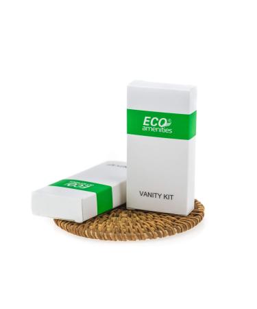 ECO Amenities Hotel Vanity Set - 100 Travel Packs of Cotton Pads, Swabs, and Nail File in Individually Wrapped Paper Boxes - Buy Online on GoSupps.com