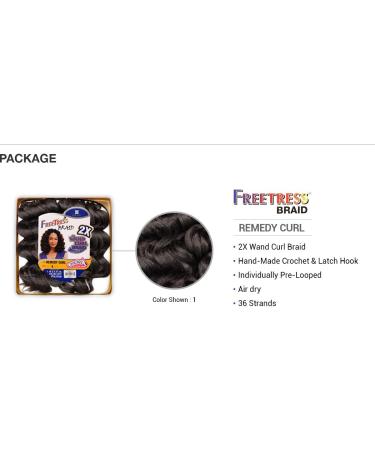 REMEDY CURL (1B Off Black) - Freetress 2X Wand Curl Crochet Braid Collection - Buy Online on GoSupps.com