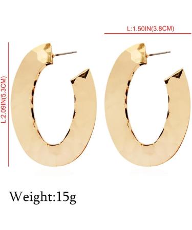 Gangel Gold Large Circle Hoop Earrings for Women | Stylish Dangler Studs - Perfect for Any Occasion - Buy Online on GoSupps.com