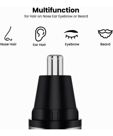 ROSELYNBOUTIQUE Nose Hair Trimmer for Men - USB-C Rechargeable Facial & Eyebrow Hair Remover - Painless Double Edge Blades for Men and Women - Buy Online on GoSupps.com