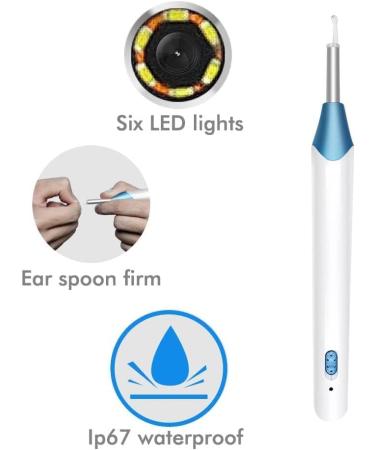 JYYBN Wireless Ear Wax Removal Endoscope with 6 LED Lights - Ear Cleaner and Otoscope for Home Use - Buy Online on GoSupps.com