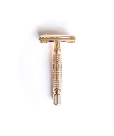 SUP Classic Metal Razor - Double-Edged Reusable Eco-Friendly Unisex with 5 Replacement Blades - Rose Gold Gilded Pink - Buy Online on GoSupps.com