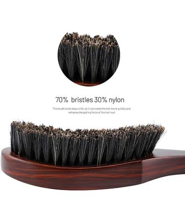 Sumoto Pig Bristle Hairbrush - Beechwood Beard & Hair Brush for Adults & Kids - Premium Black Bristle Cleaning Brush - Buy Online on GoSupps.com