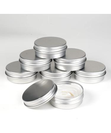 8 Pieces Aluminum Container 30ML Small Aluminum Can with Screw Cap Round Silver Aluminium Tin Cosmetic Jars for Carrying Makeup Creams Lotions - Buy Online on GoSupps.com