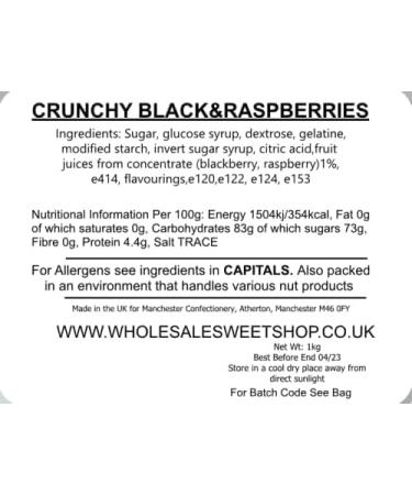 Ellies Jellies Crunchy Berries 1Kg Bag - Buy Online on GoSupps.com