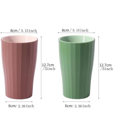 Whale Mouthwash Toothbrush Cup - Unbreakable Bathroom Tumbler with Easy Grip - 360ML Capacity (Green & Brown) - Buy Online on GoSupps.com