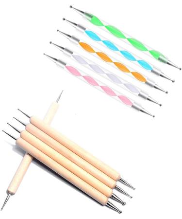 dijiusidy 1 Set Dotting Tools Nail Art Drawing Painting Carving Set Manicure Tools Double-headed Multifunctional Point Drill Pen - Buy Online on GoSupps.com