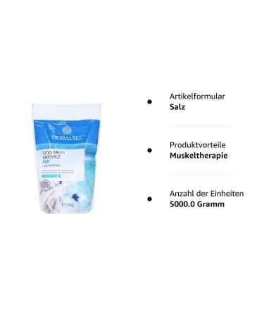 DermaSel Aqua Dead Sea Bath Salt PURE - 5 kg | Buy Internationally for Relaxation and Skin Benefits - Buy Online on GoSupps.com