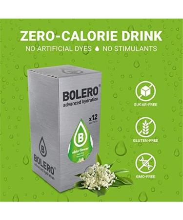 Buy Bolero Classic Elderflower Drink Powder - No Deposit 12 Pieces (9.17g each) - Refreshing International Shipping - Buy Online on GoSupps.com